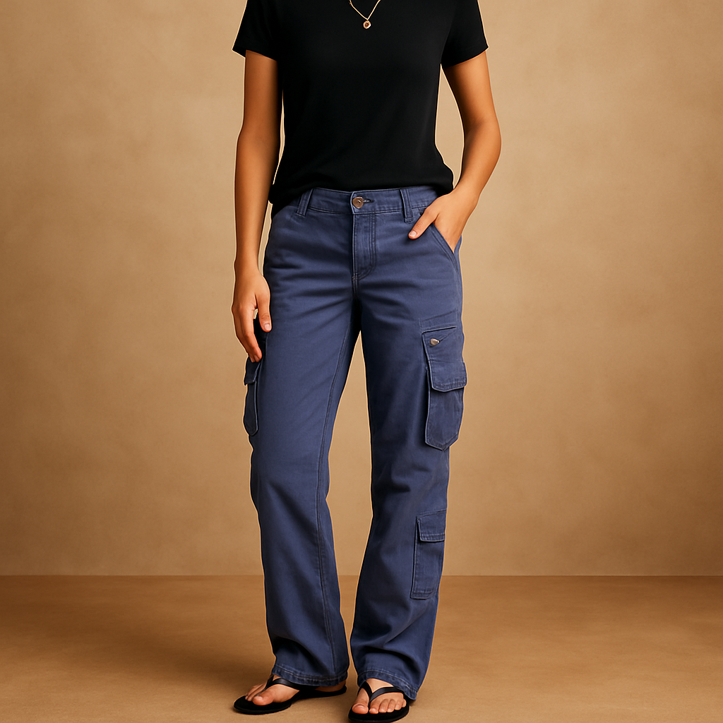 Casual cargo trousers with pockets for women | Paloma 1
