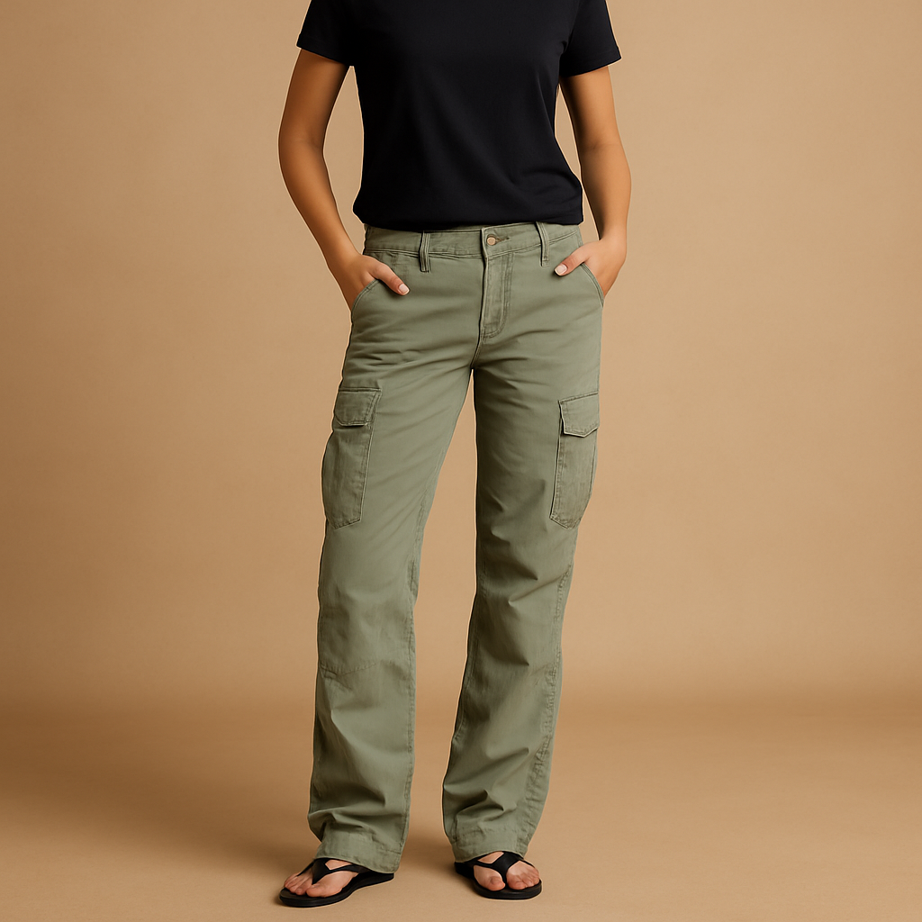 Casual cargo trousers with pockets for women | Paloma 2