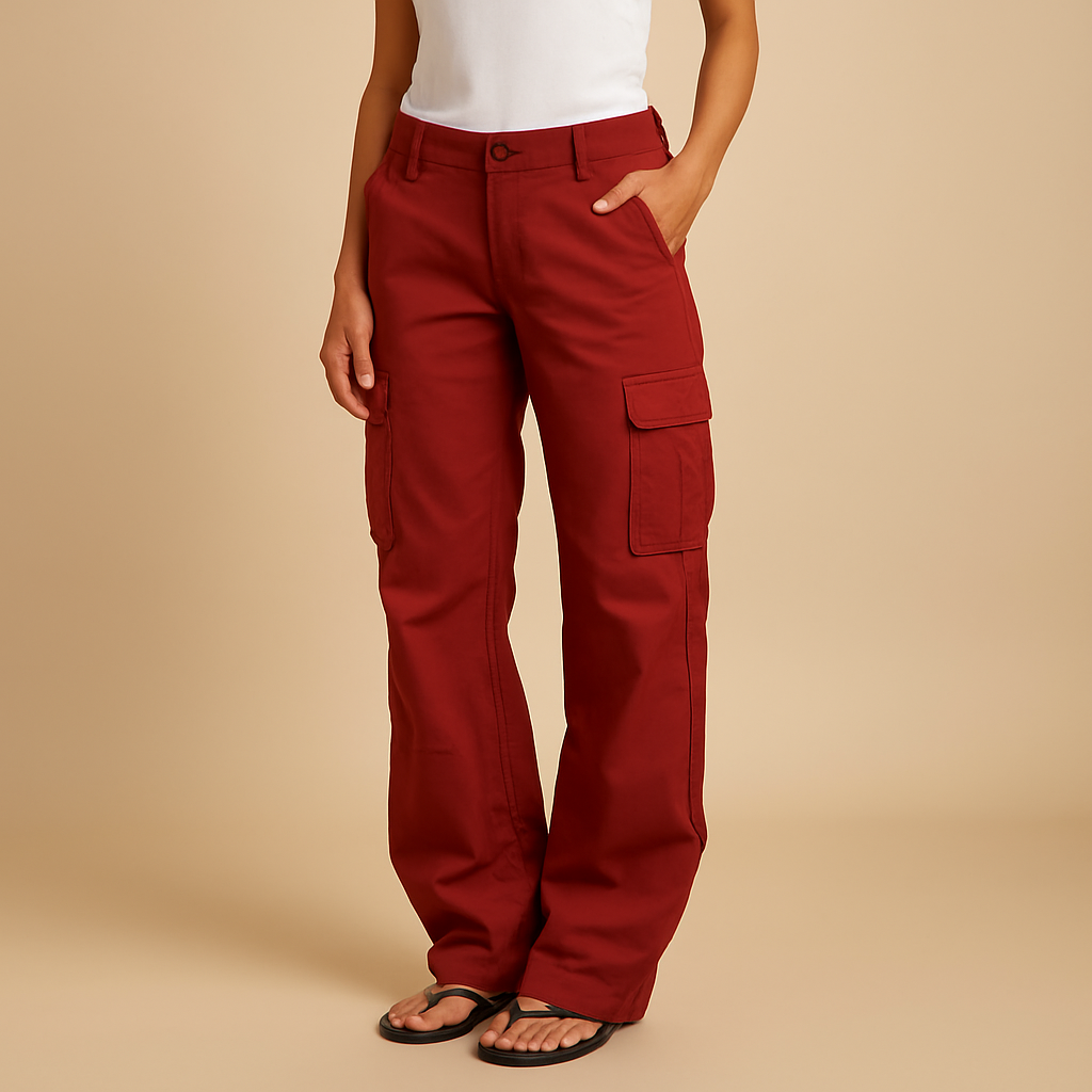 Casual cargo trousers with pockets for women | Paloma 3