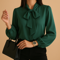 Chic bow-tie neck blouse for women | Clara 0