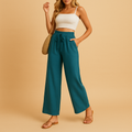High-waisted lounge pants with straight leg for women | Talia 0