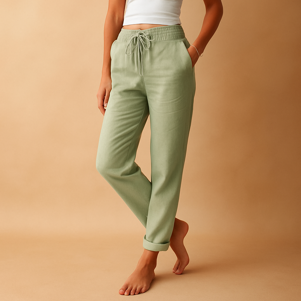 High-waisted lounge pants with straight leg for women | Talia 6