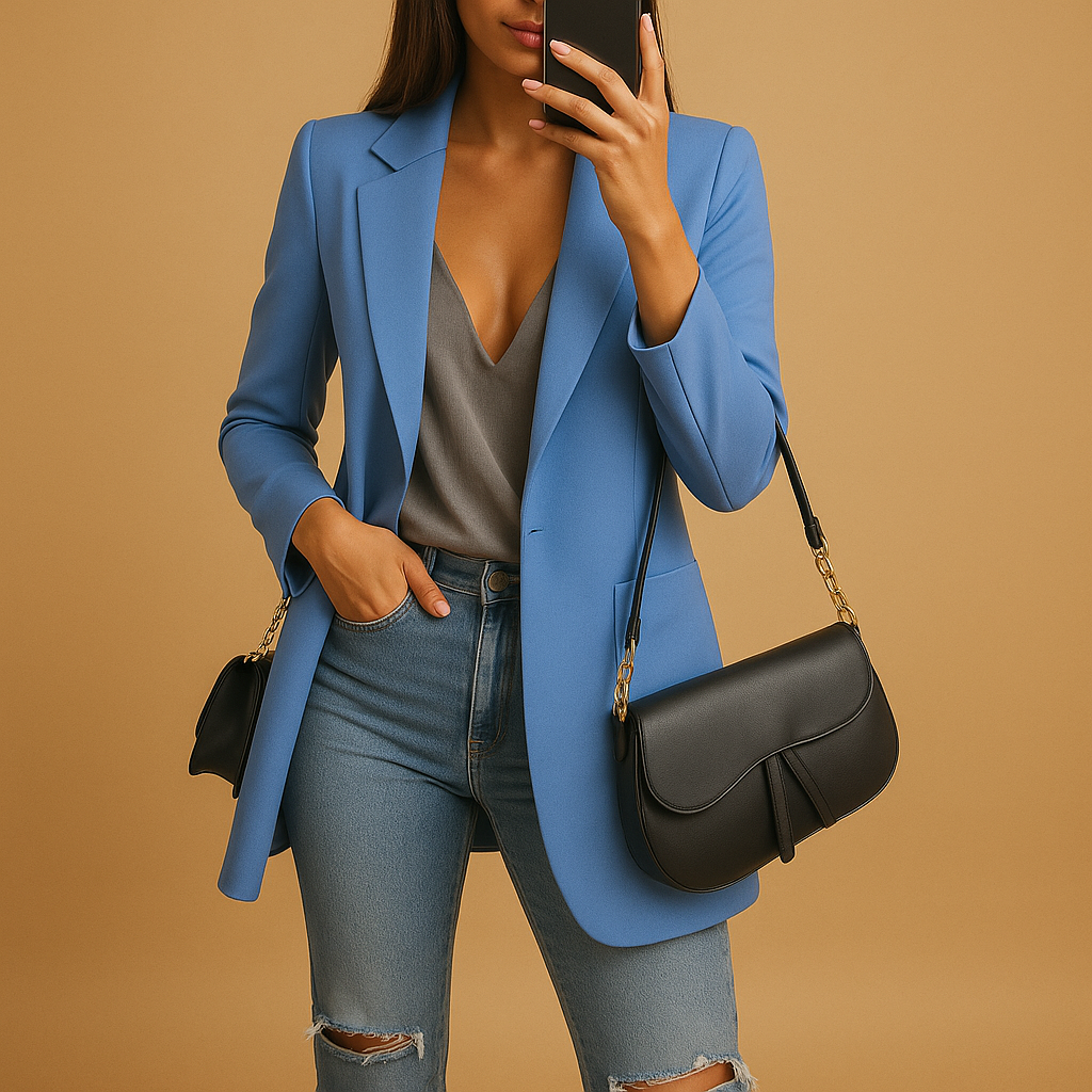 Long tailored blazer for women | Elise 1