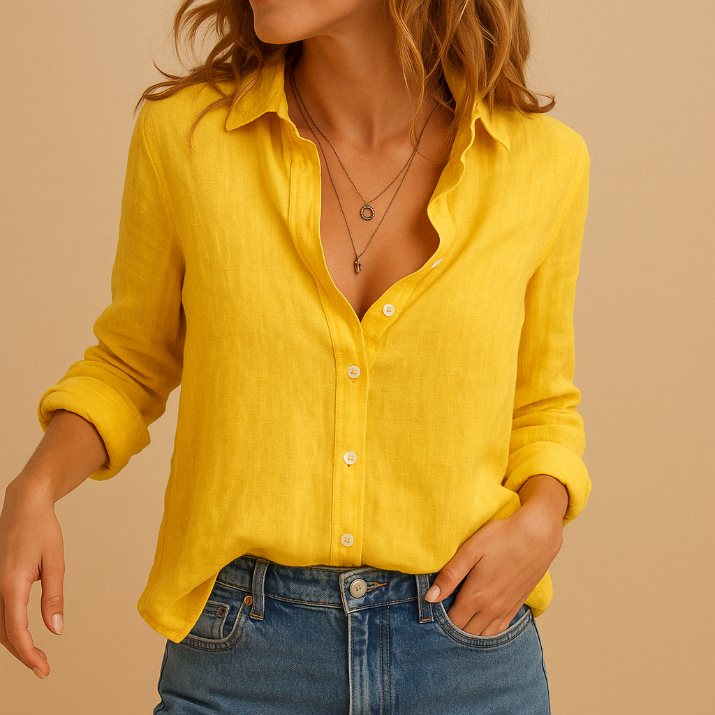 Loose-fit casual blouse with soft breathable fabric for women | Hazel 0