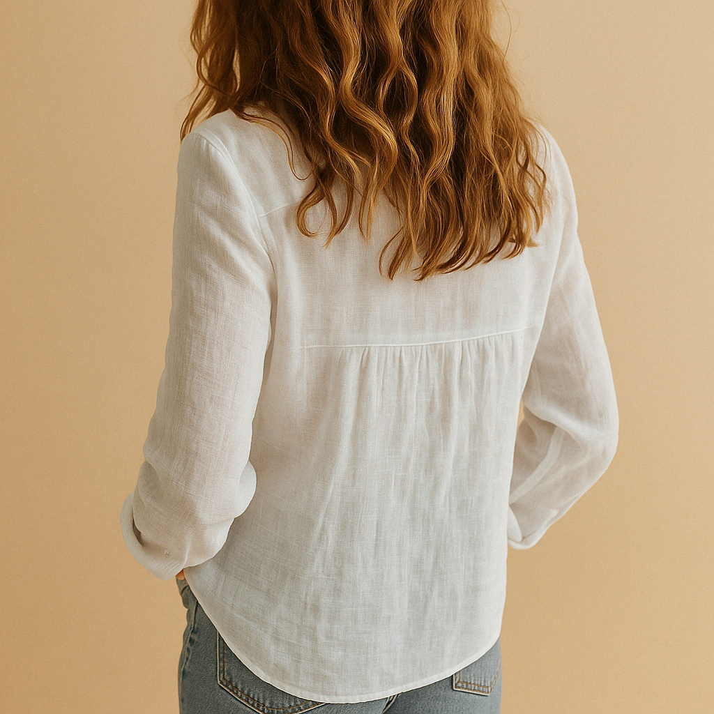 Loose-fit casual blouse with soft breathable fabric for women | Hazel 3