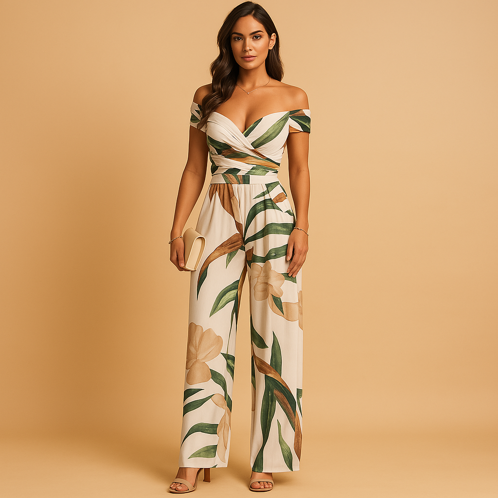 Off-shoulder floral jumpsuit for women | Juliette 5