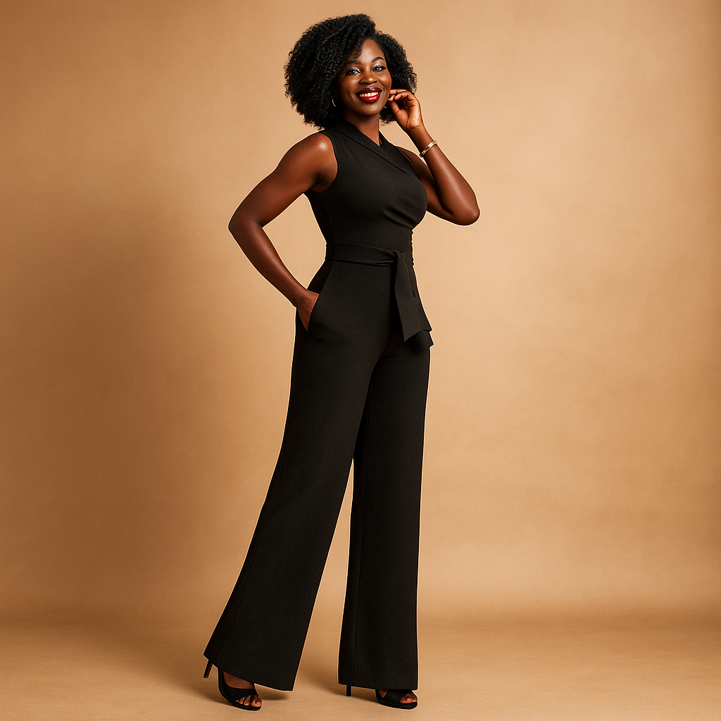 One-shoulder wide-leg jumpsuit for women | Femke 3