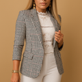Printed shawl collar blazer for women | Nienke 0