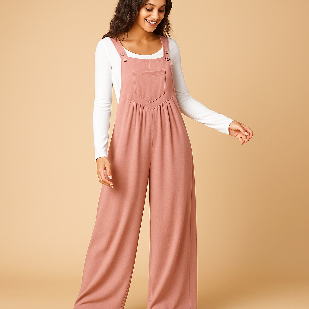 Sleeveless casual jumpsuit with pockets for women | Yolanda 0