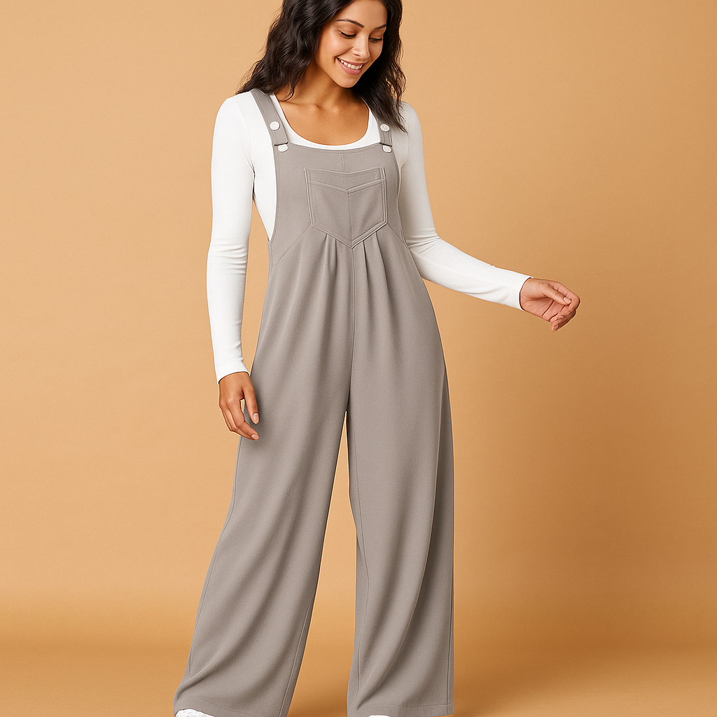 Sleeveless casual jumpsuit with pockets for women | Yolanda 2