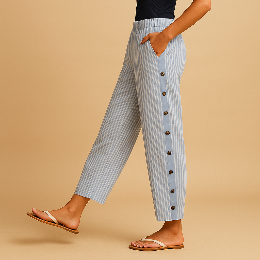 Striped high waist chic pants for women | Clara 1