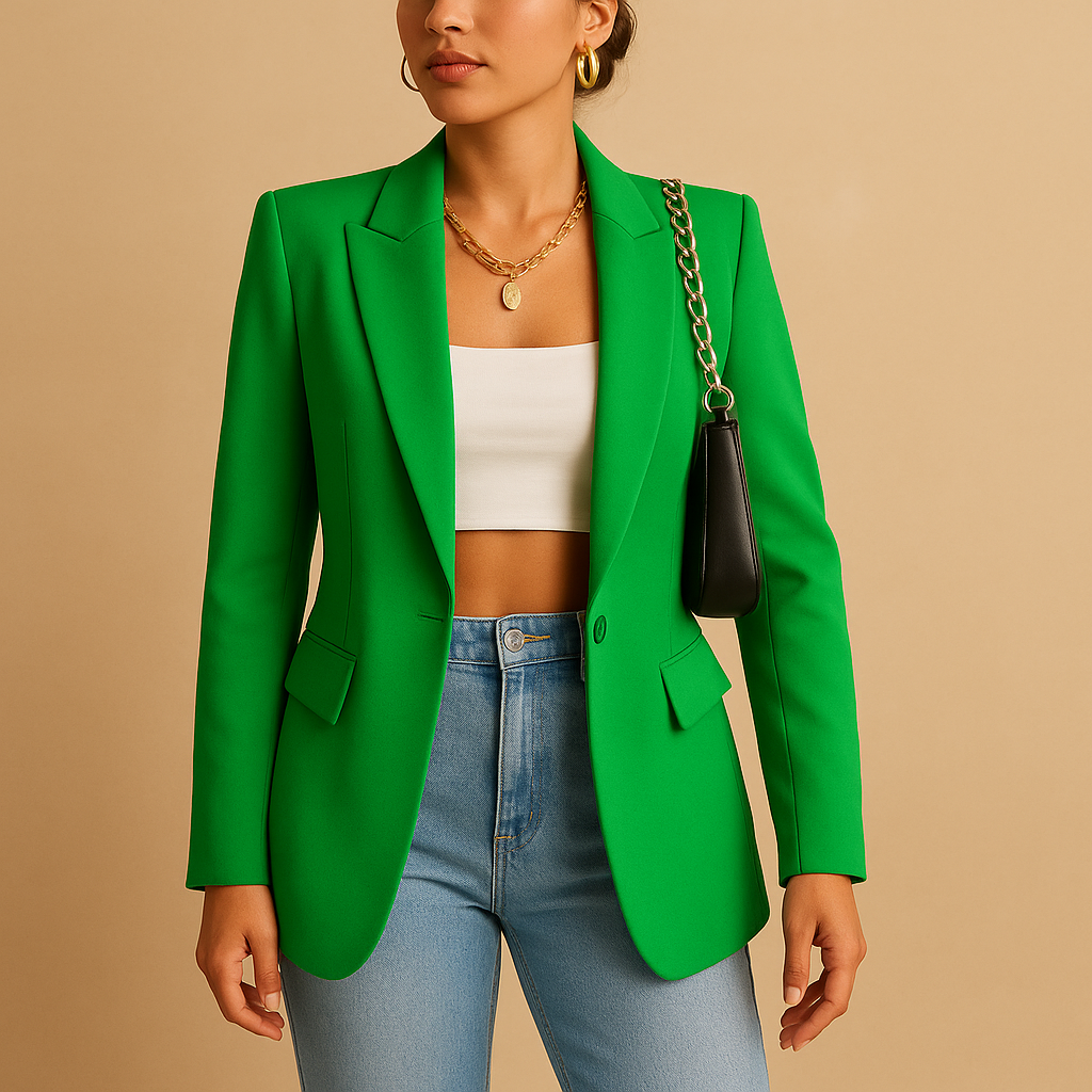 Tailored blazer with classic-modern look for women | Hazel 0