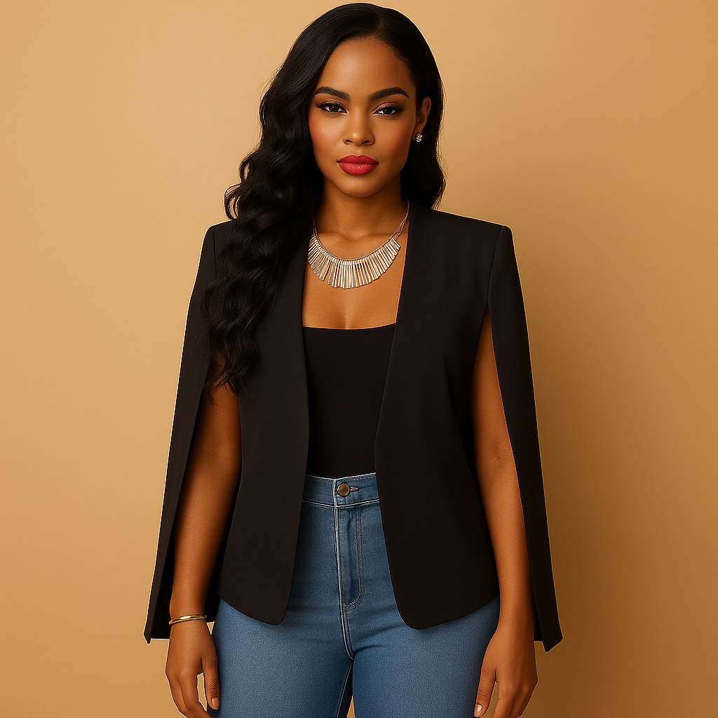 Tailored blazer with elegant shoulder detail for women | Isabelle 0
